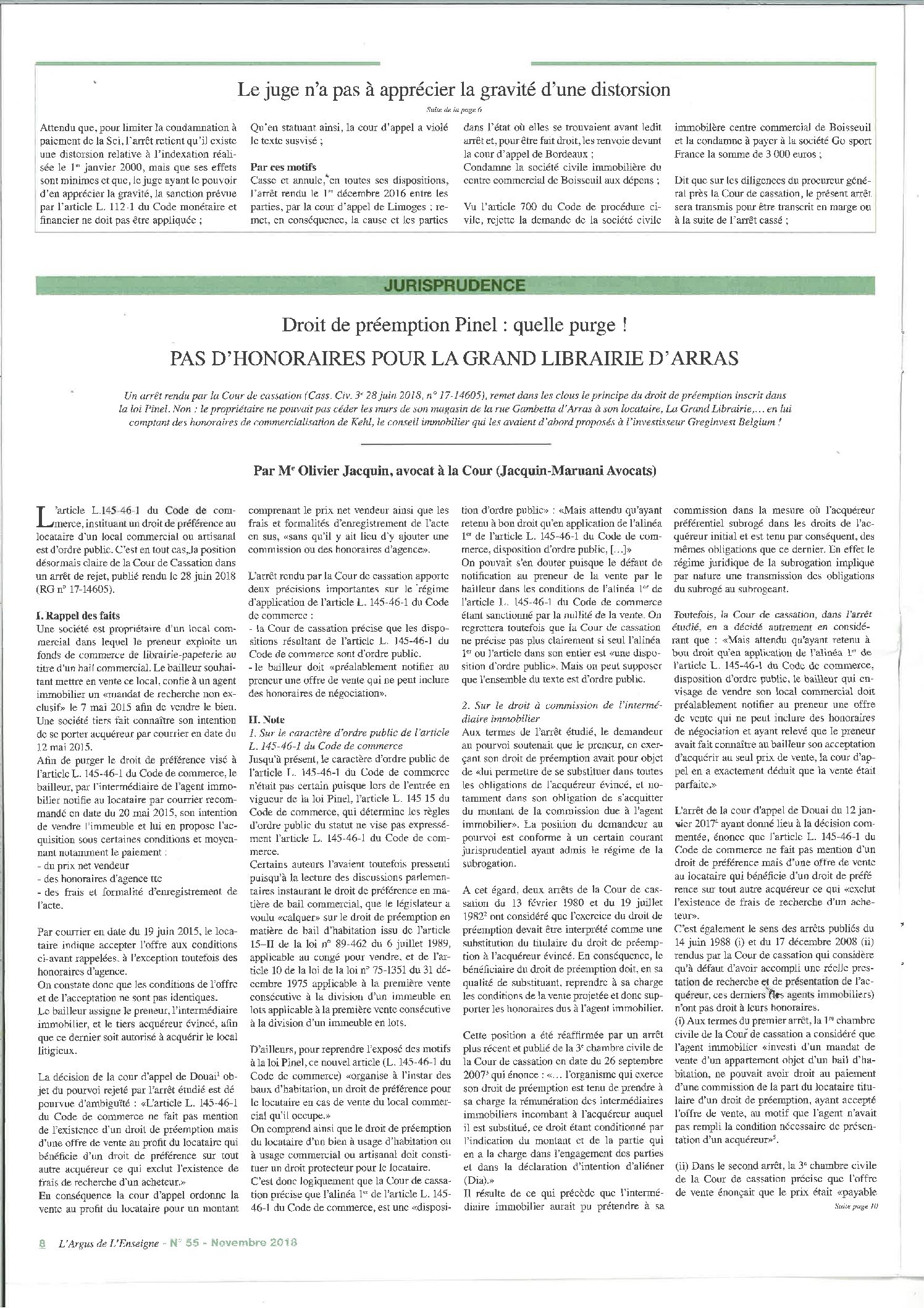 Argus de l’Enseigne novembre 2018